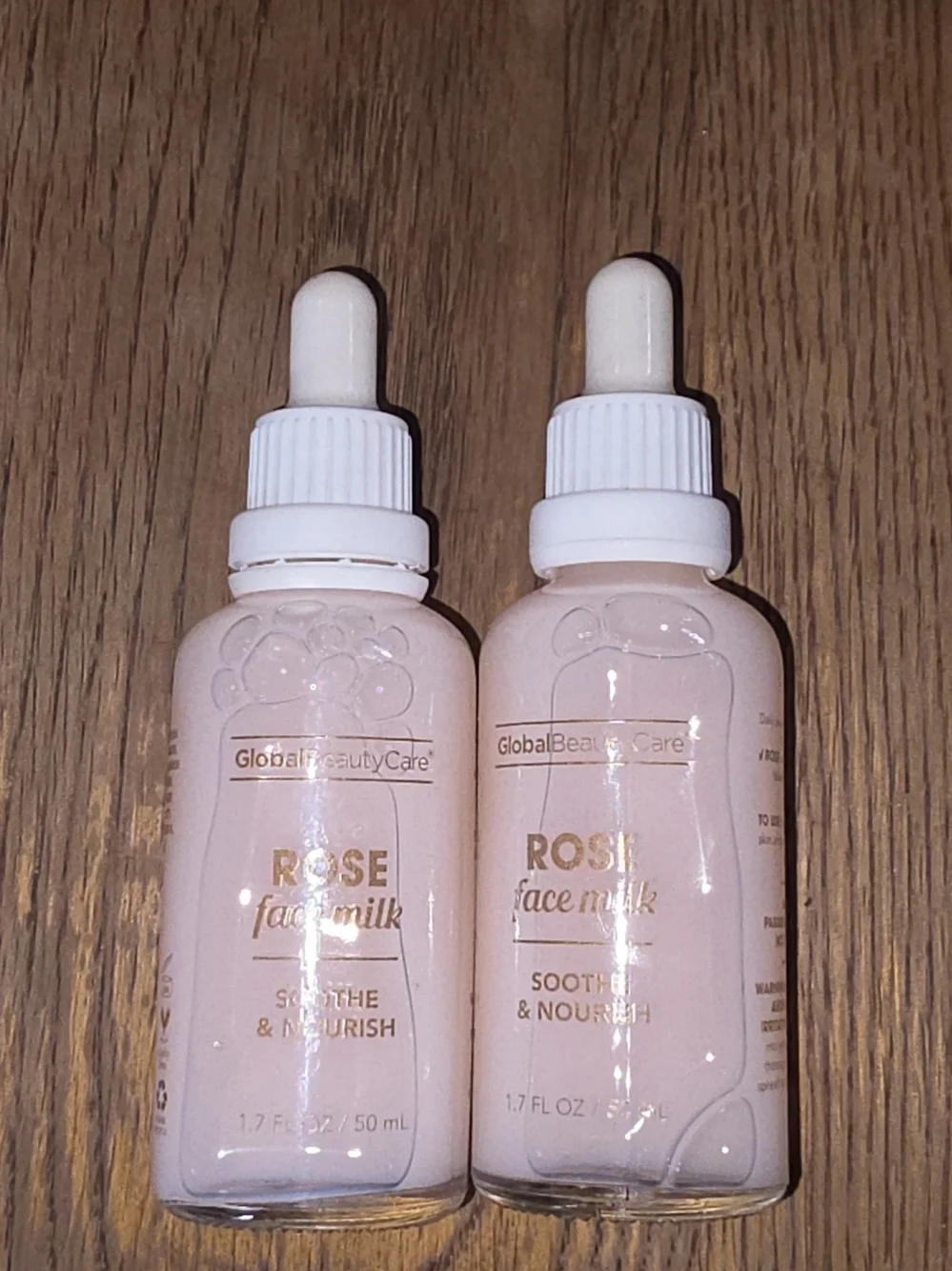 2 x Global Beauty Care Rose Face Milk - Soothe & Nourish Facial Serum BNIB